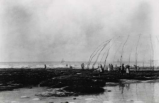 A Normandy Fish Weir, (painting) — William Edward Norton