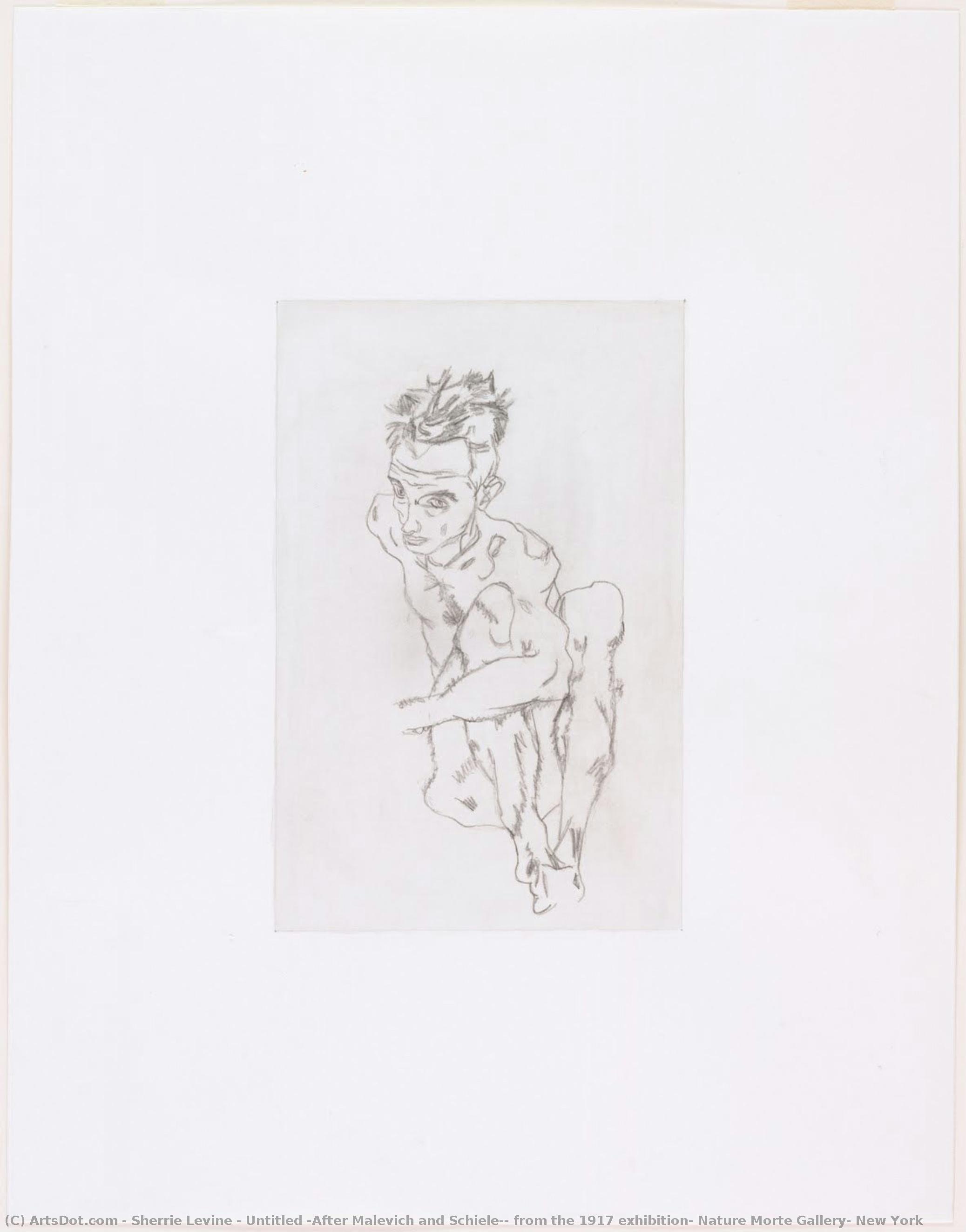 Untitled (after Malevich And Schiele), From The 1917 Exhibition, Nature Morte Gallery, New York — Sherrie Levine