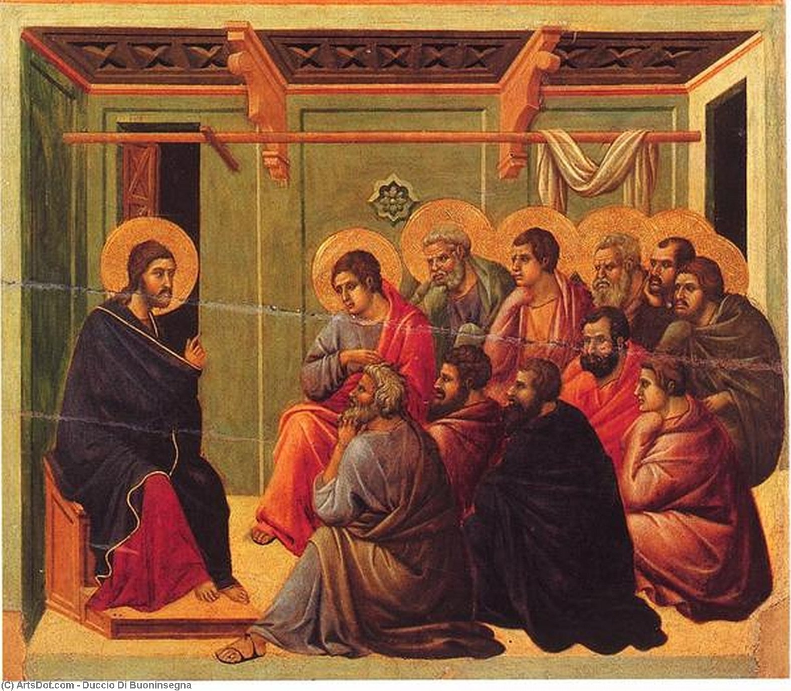 Christ Taking Leave Of The Apostles — Duccio Di Buoninsegna