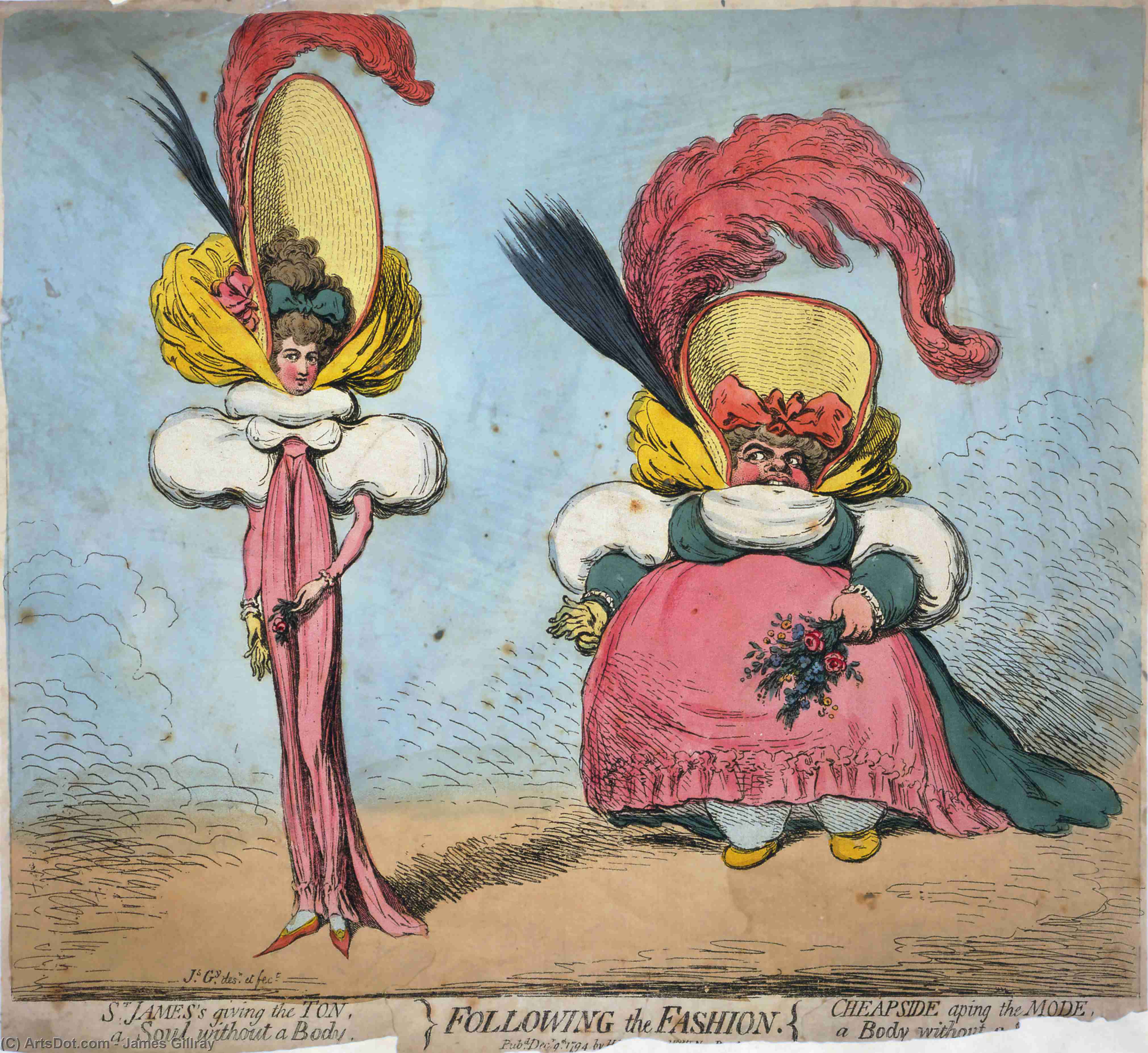 Short Bodied Gillray Fashion Caricature — James Gillray