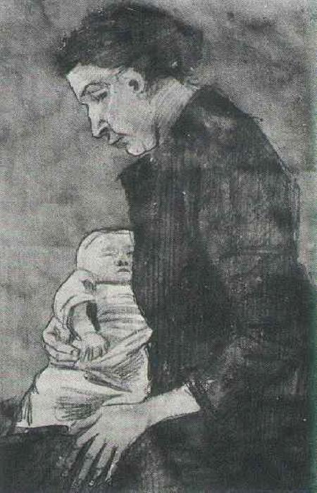 Sien Nursing Baby, Half-figure — Vincent Willem Van Gogh