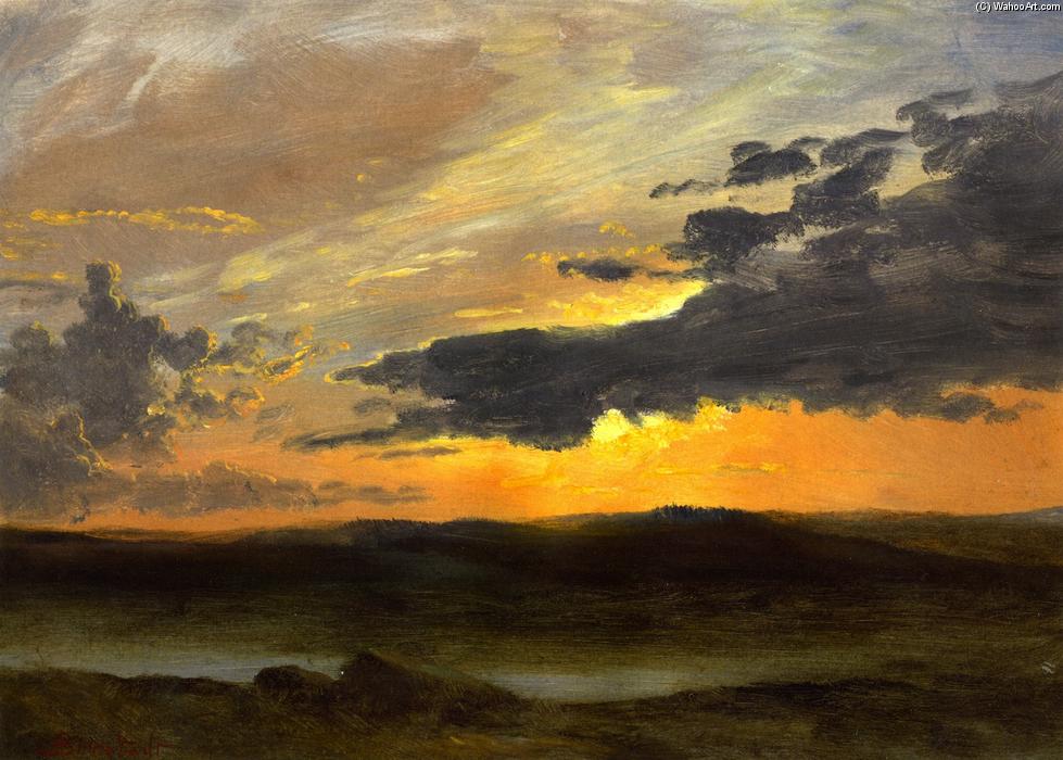 Evening Primroses In A Vase — Albert Bierstadt