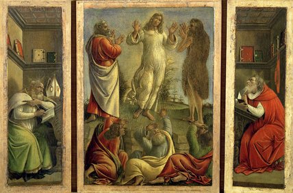 Triptych Showing The Transfiguration, Jesus Appearing — Sandro Botticelli