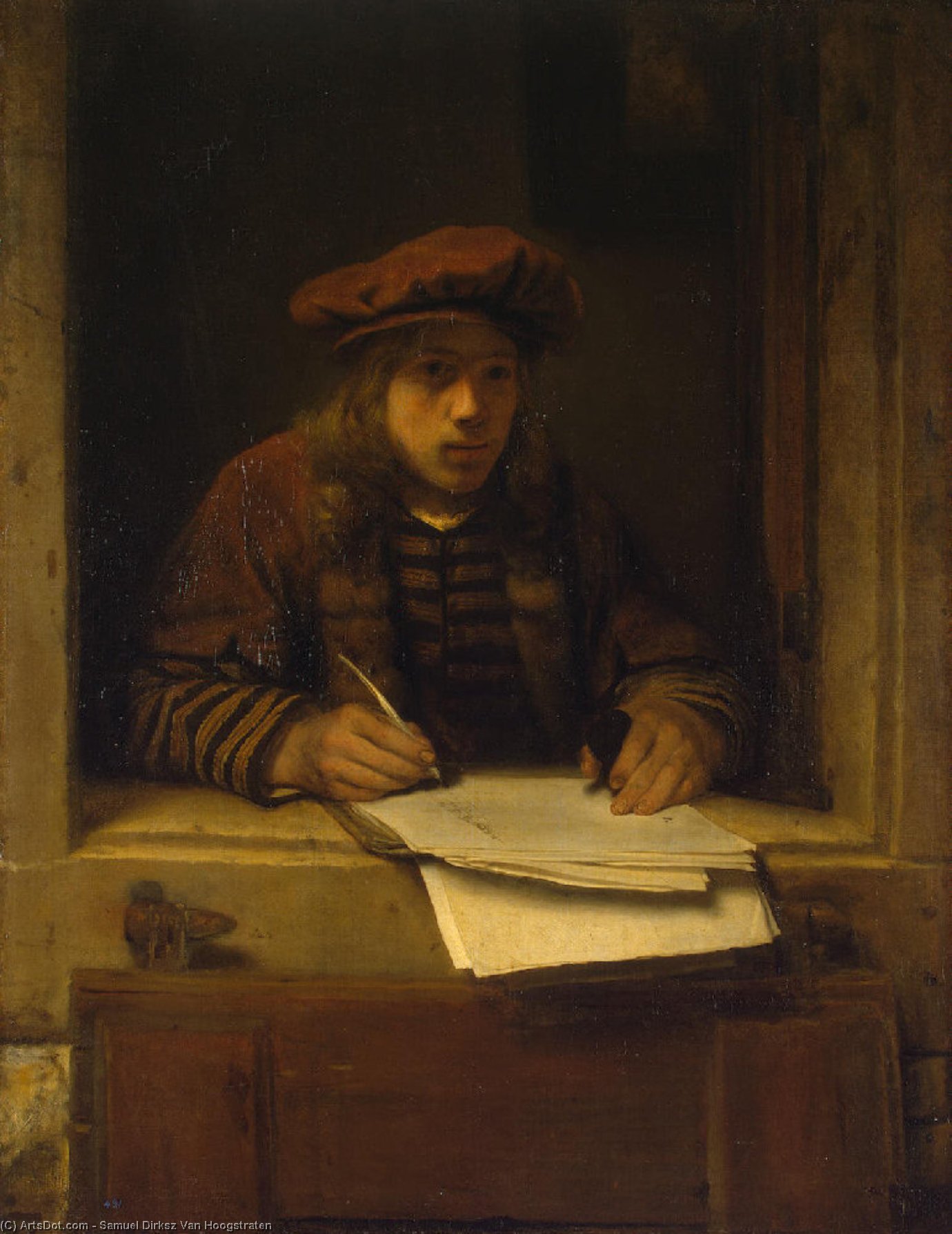 Self-portrait — Samuel Dirksz Van Hoogstraten