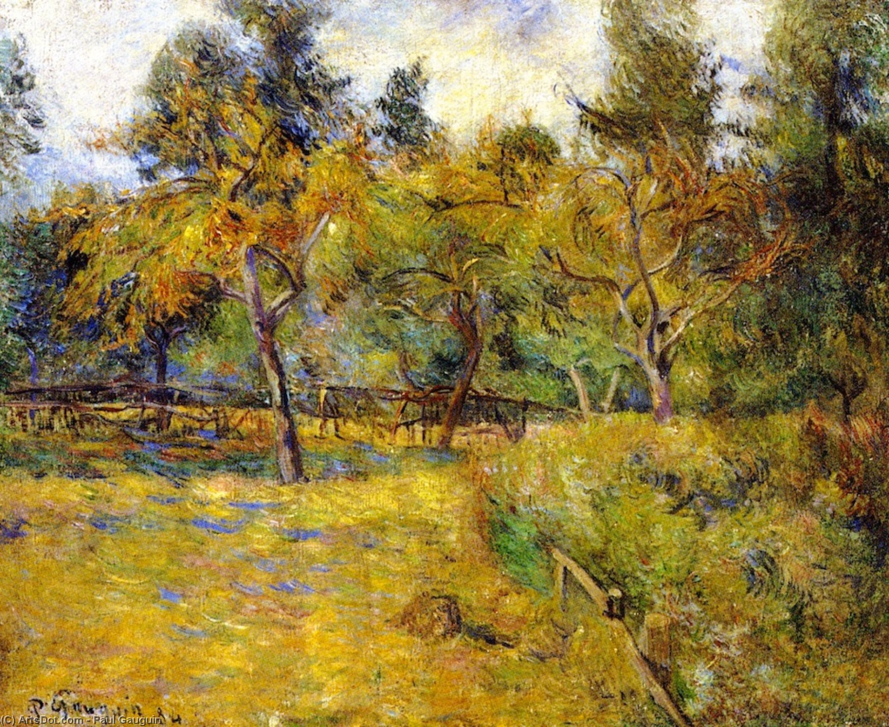 Meadow And Trees — Eugène Henri Paul Gauguin