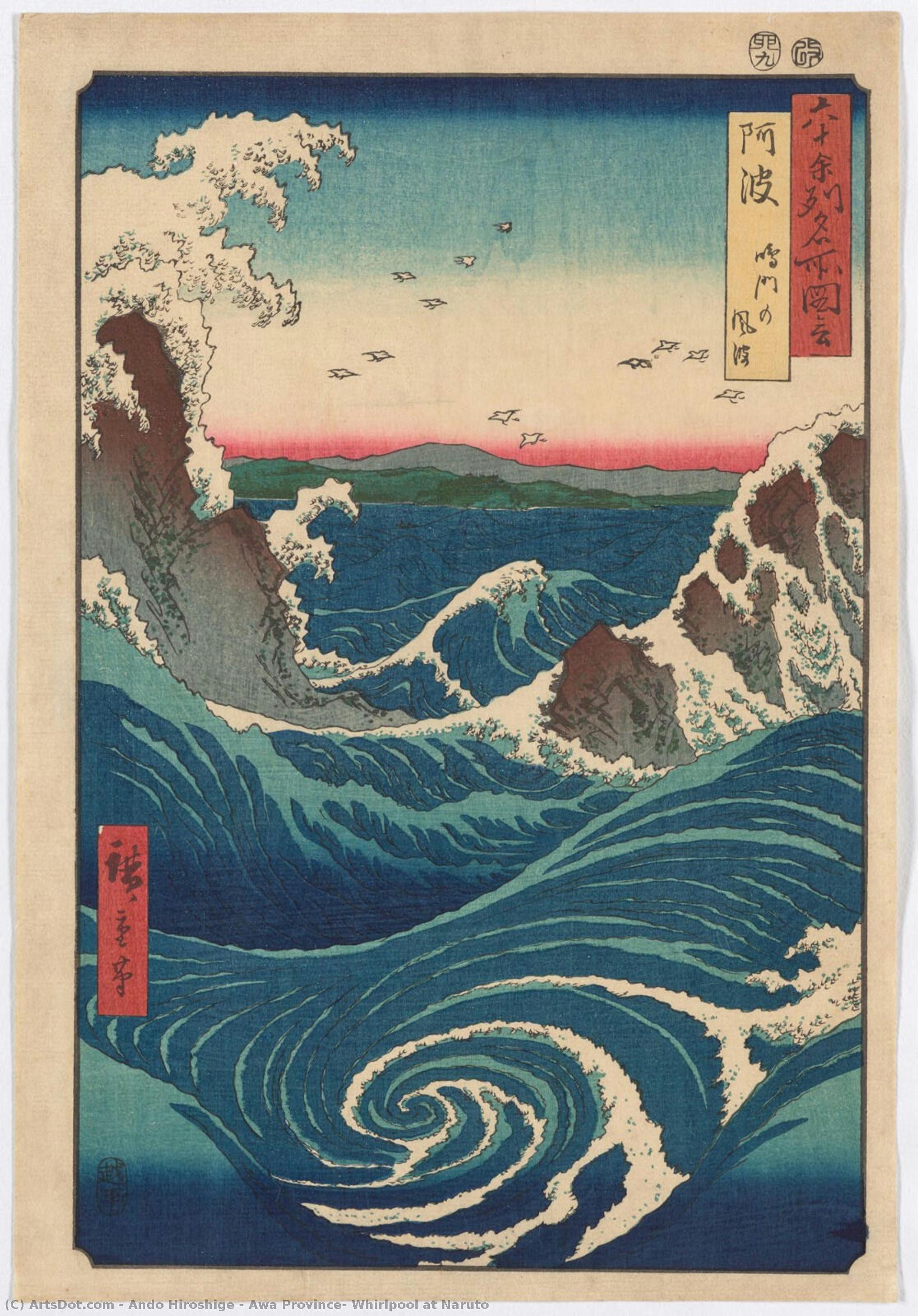 Awa Province: Whirlpool At Naruto — Ando Hiroshige