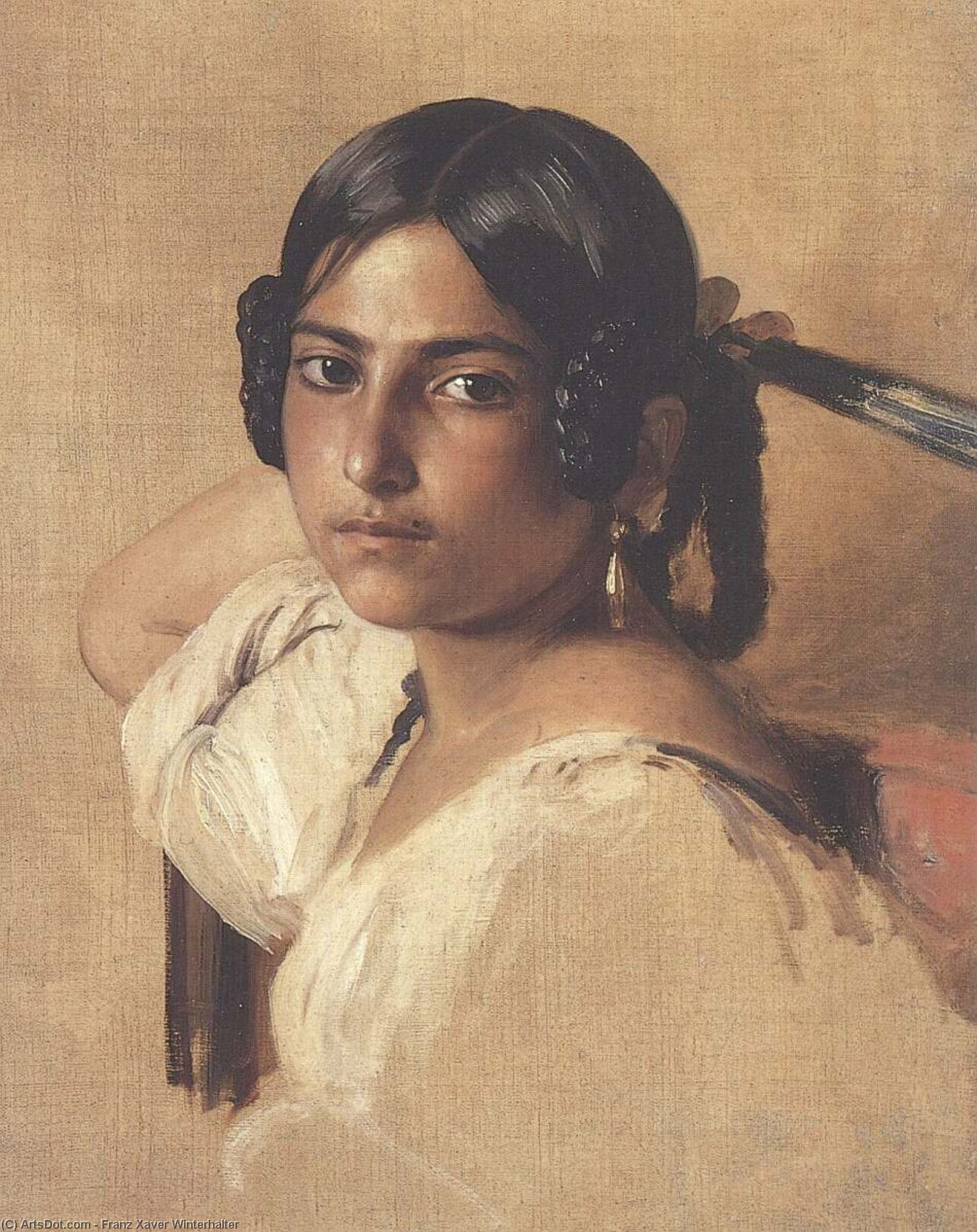 Study Of Itlain Girl — Franz Xavier Winterhalter