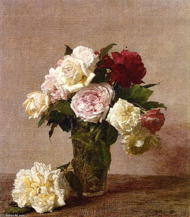 Roses 18 — Henri Fantin-latour