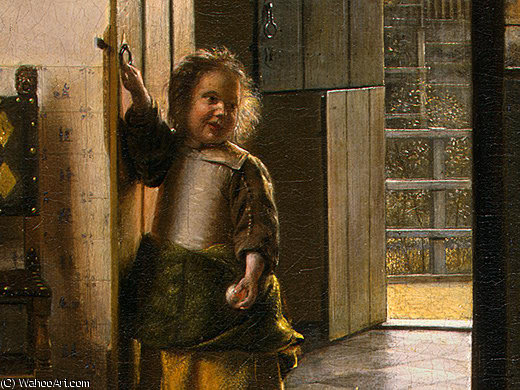 The Bedroom, Detalj 1, Ngw — Pieter De Hooch