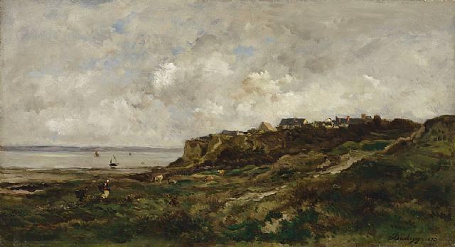 Low Tide At Villerville — Charles-françois Daubigny