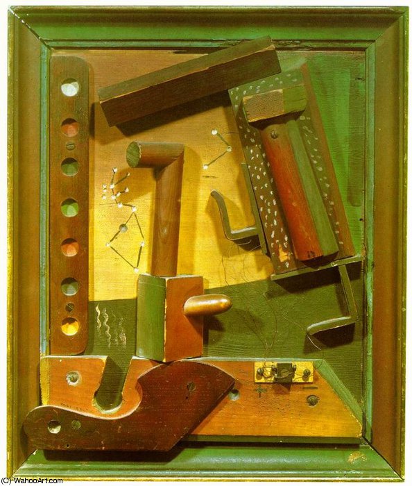 Fruit Of A Long Experience - Painted Wood Relief - — Max Ernst