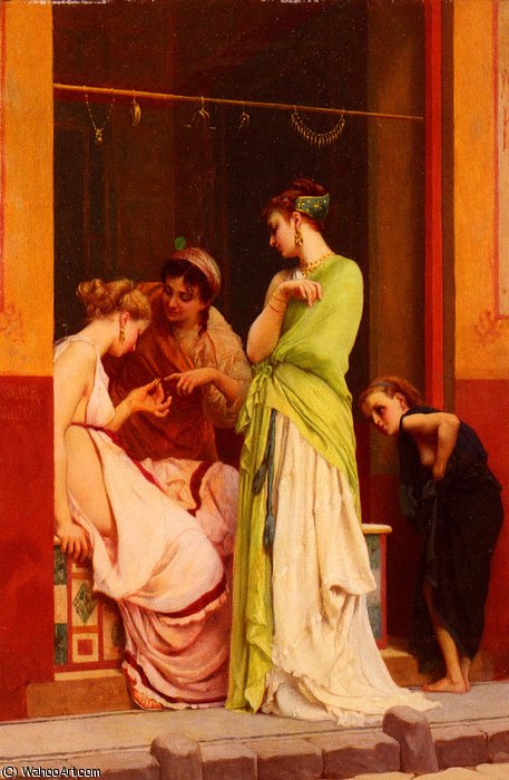 Une Marchande De Bijoux A Pompeii — Gustave Clarence Rodolphe Boulanger