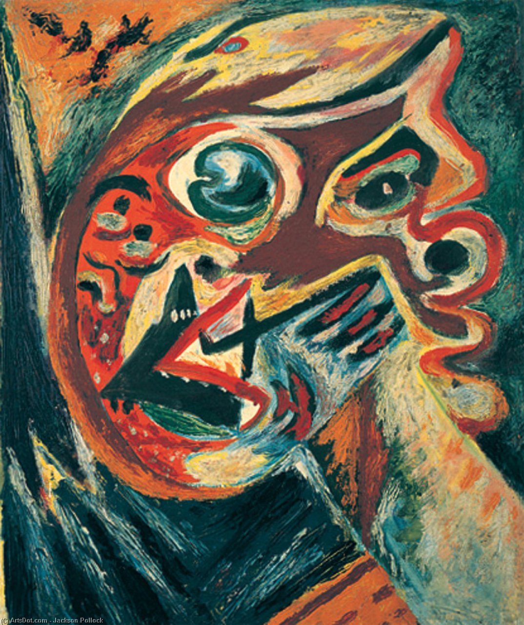 Orange Head — Jackson Pollock