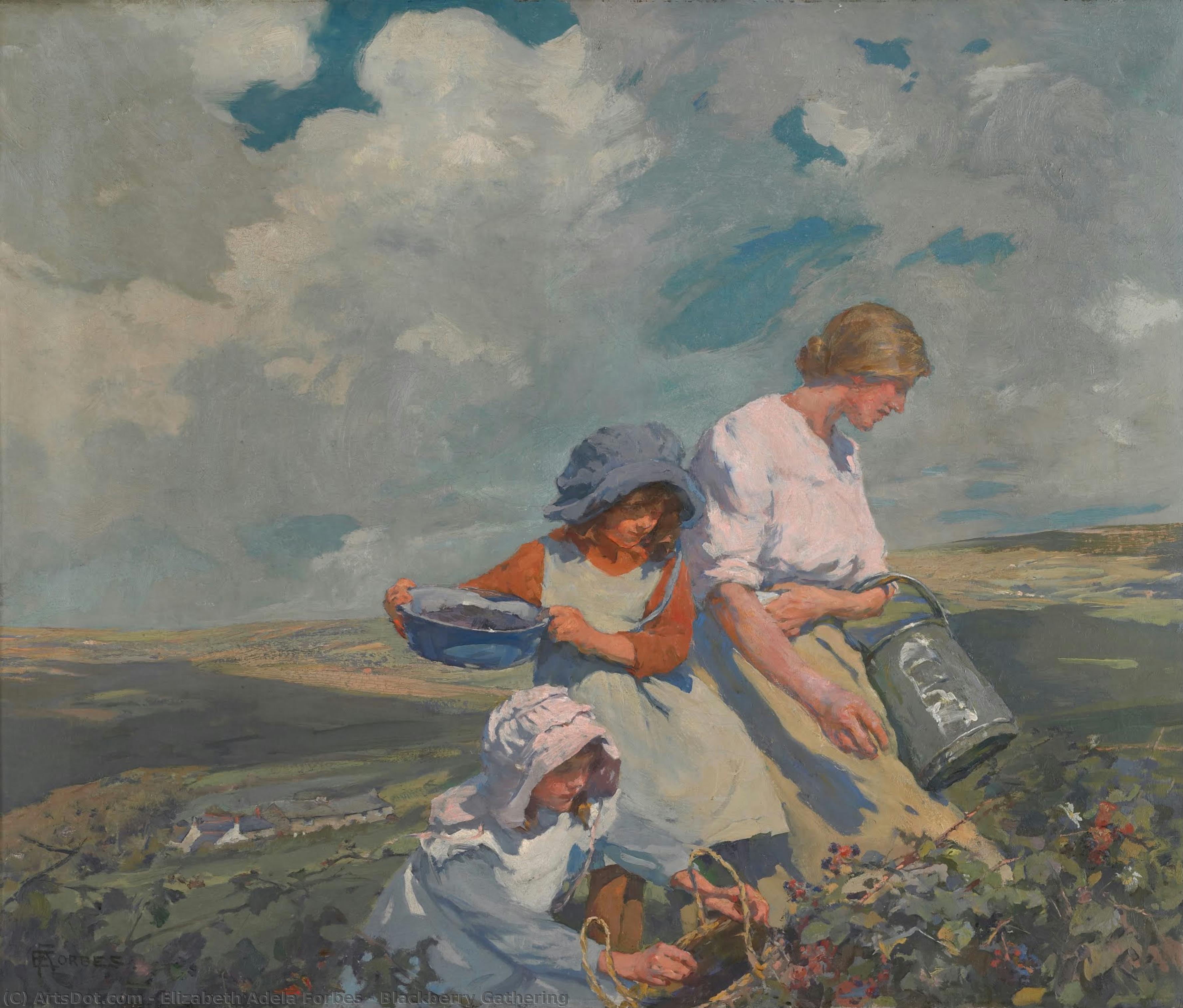 Blackberry Gathering — Elizabeth Adela Stanhope Forbes