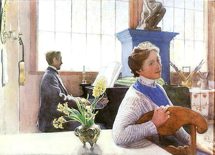 Son-in-law Sings — Carl Larsson