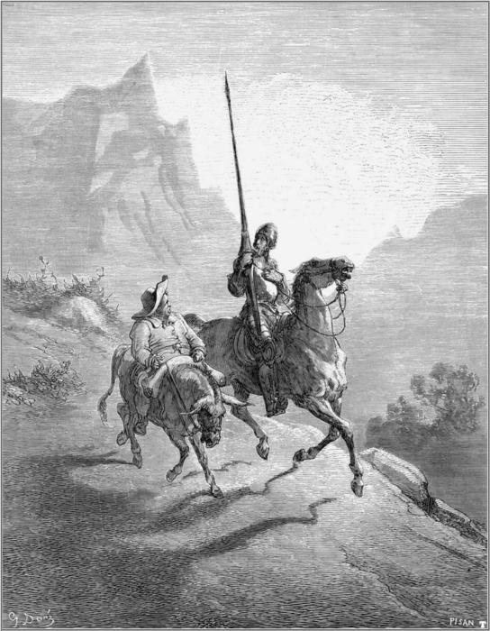Don Quixote And Sancho Setting Out — Paul Gustave Doré