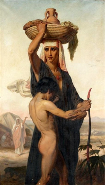 Abraham Banishing Hagar And Ishmael — Hugues Merle