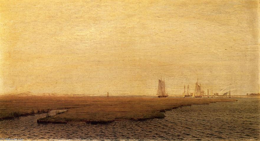 Ships In The Inlet, Atlantic City — William Trost Richards