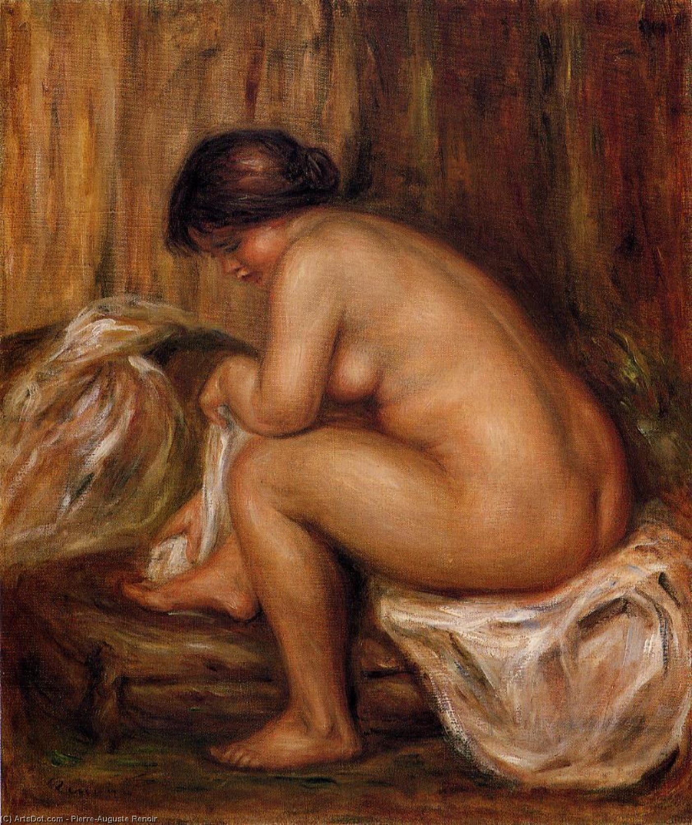 After Bathing — Pierre-auguste Renoir