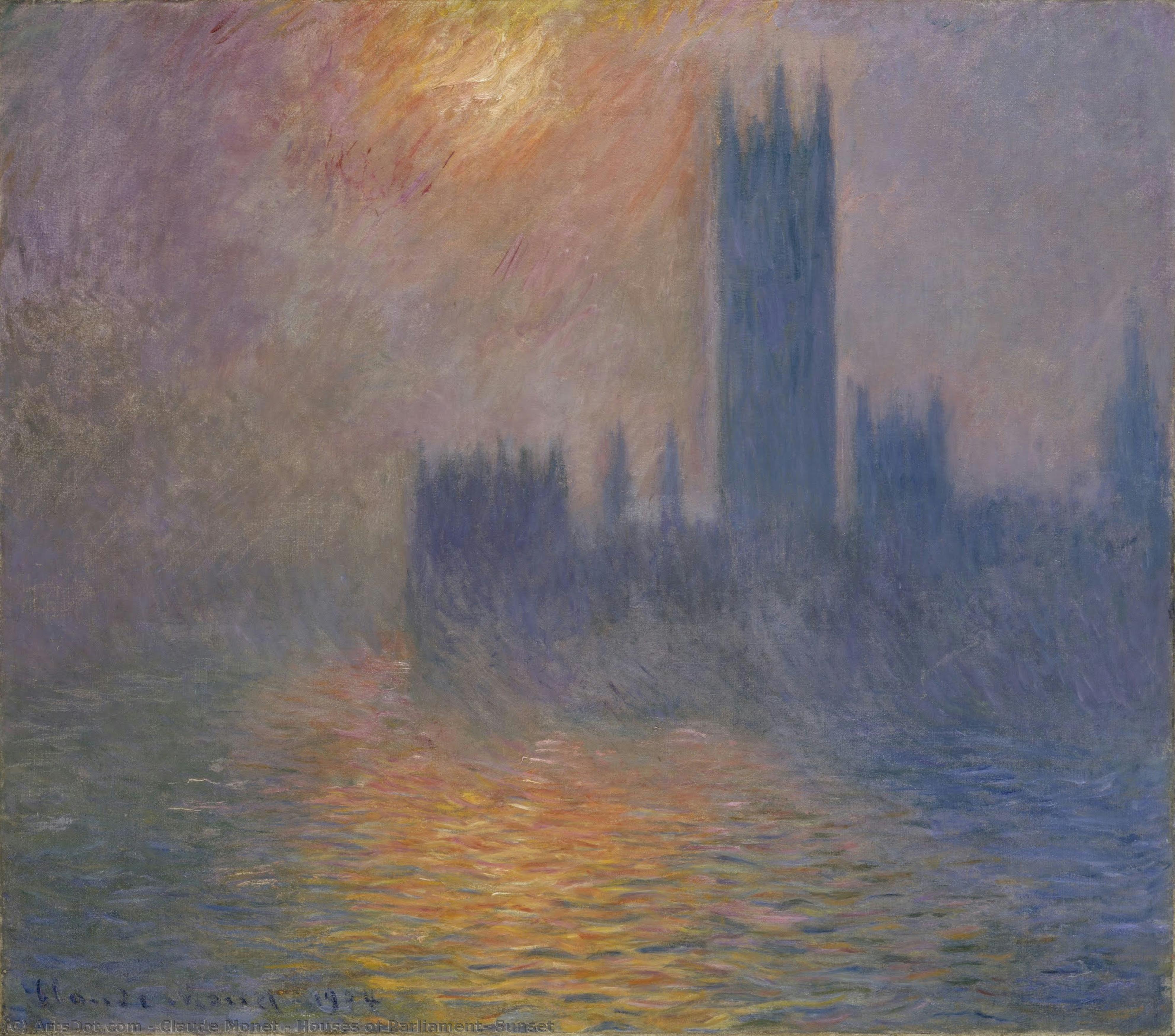 Houses Of Parliament, Sunset — Claude Monet