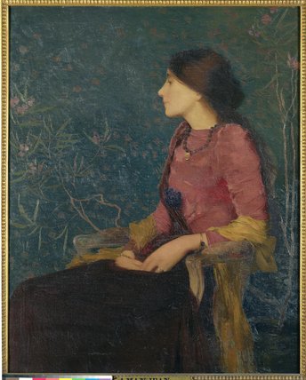 Seated Portrait Of Thadee-caroline Jacquet — Edmond-françois Aman-jean