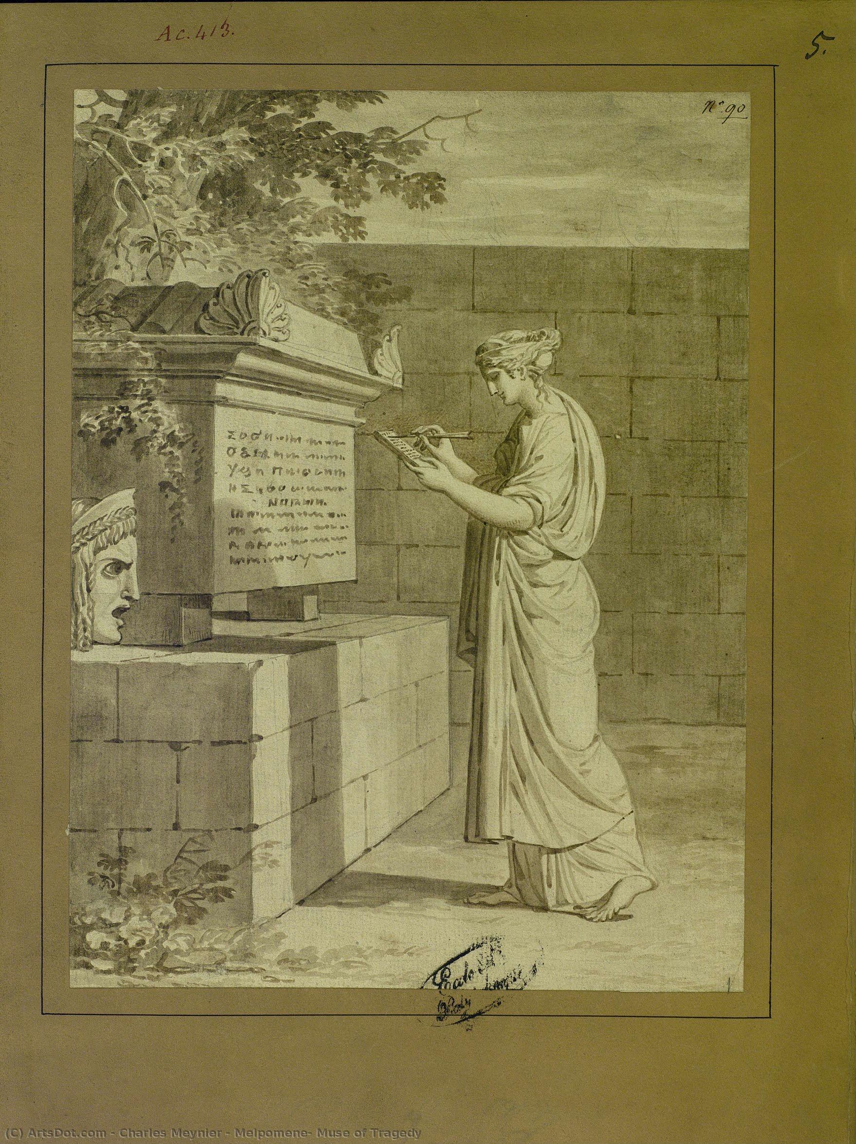 Melpomene, Muse Of Tragedy — Charles Meynier