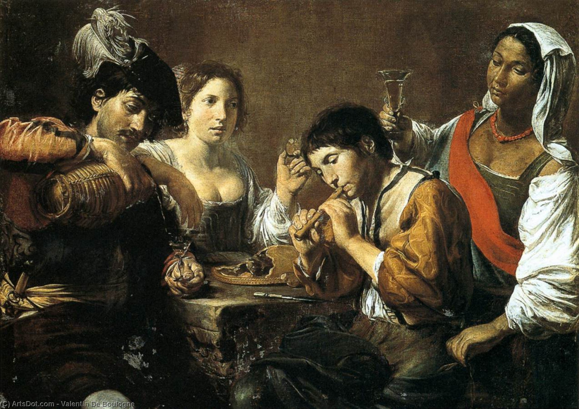 Musician And Drinkers — Valentin De Boulogne