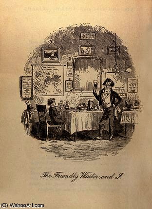 The Friendly Waiter And I' — Hablot Knight Browne