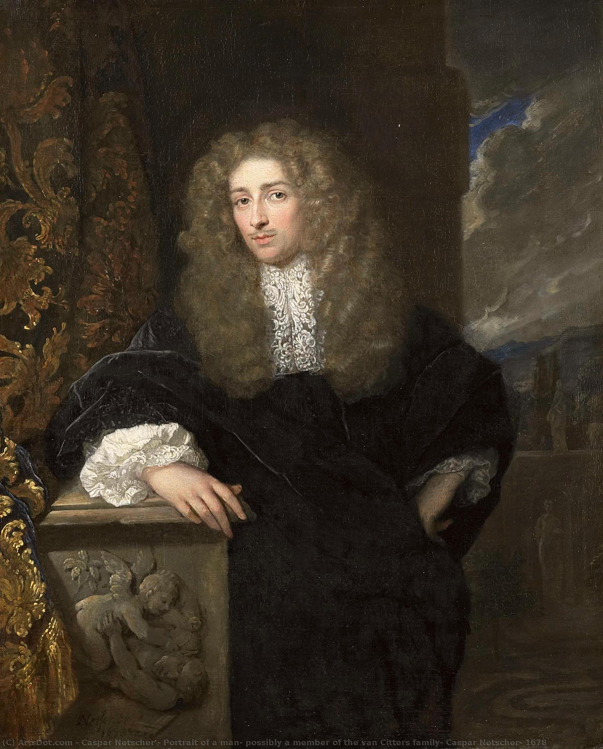 Portrait Of A Man, Possibly A Member Of The Van Citters Family, Caspar Netscher, 1678 — Netscher, Caspar