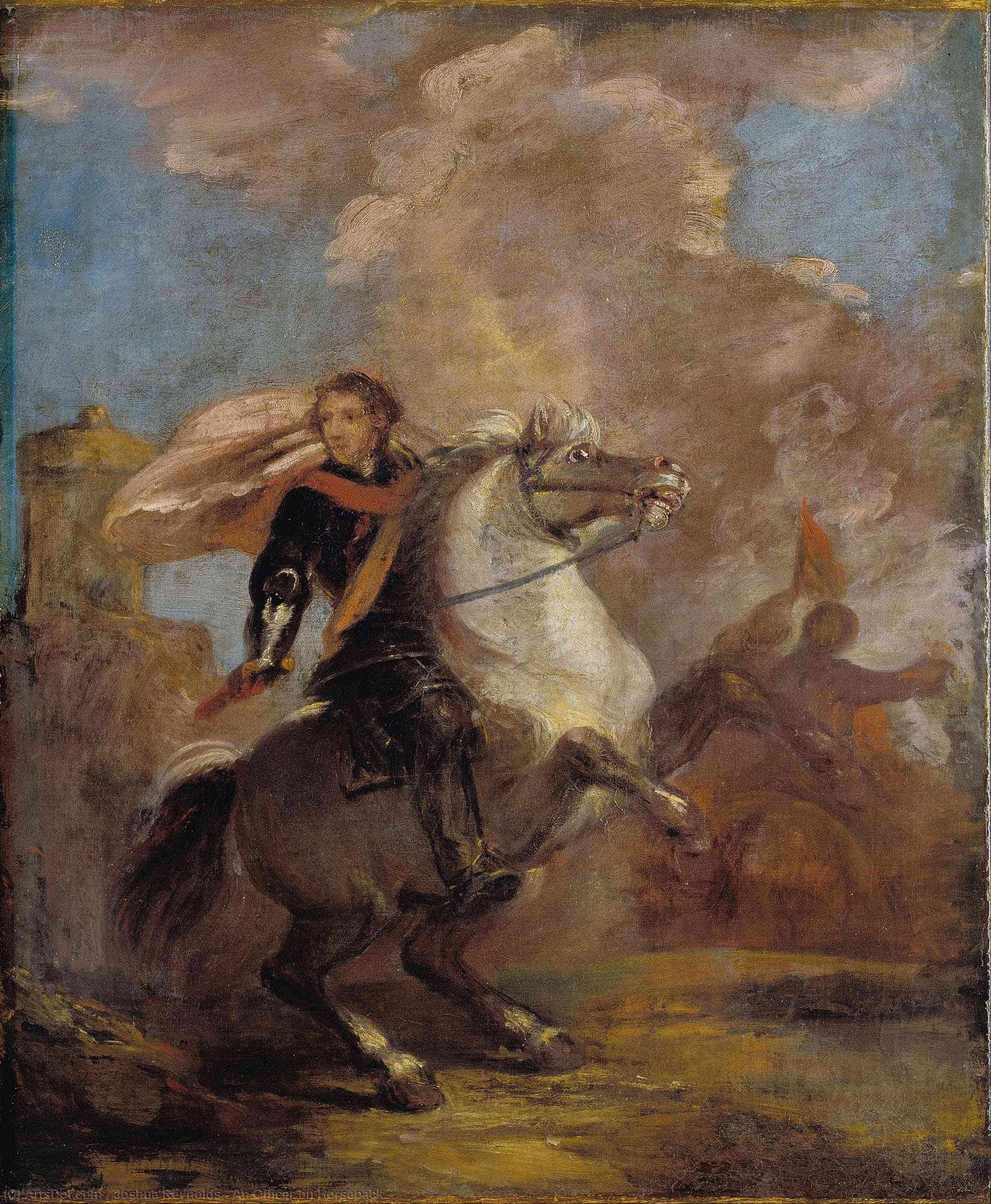 An Officer On Horseback — Sir Joshua Reynolds