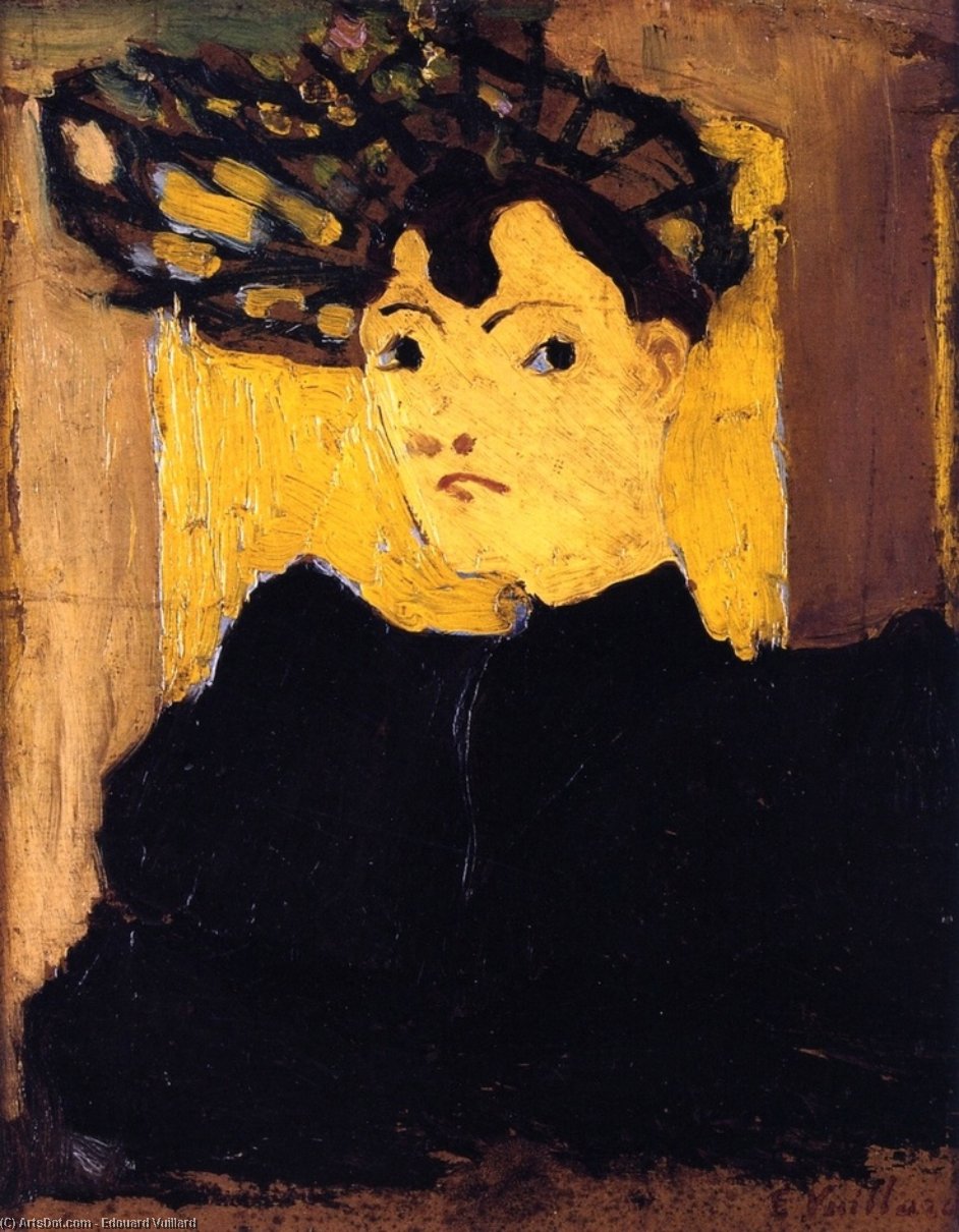 Hat With Green Stripes — Jean-édouard Vuillard
