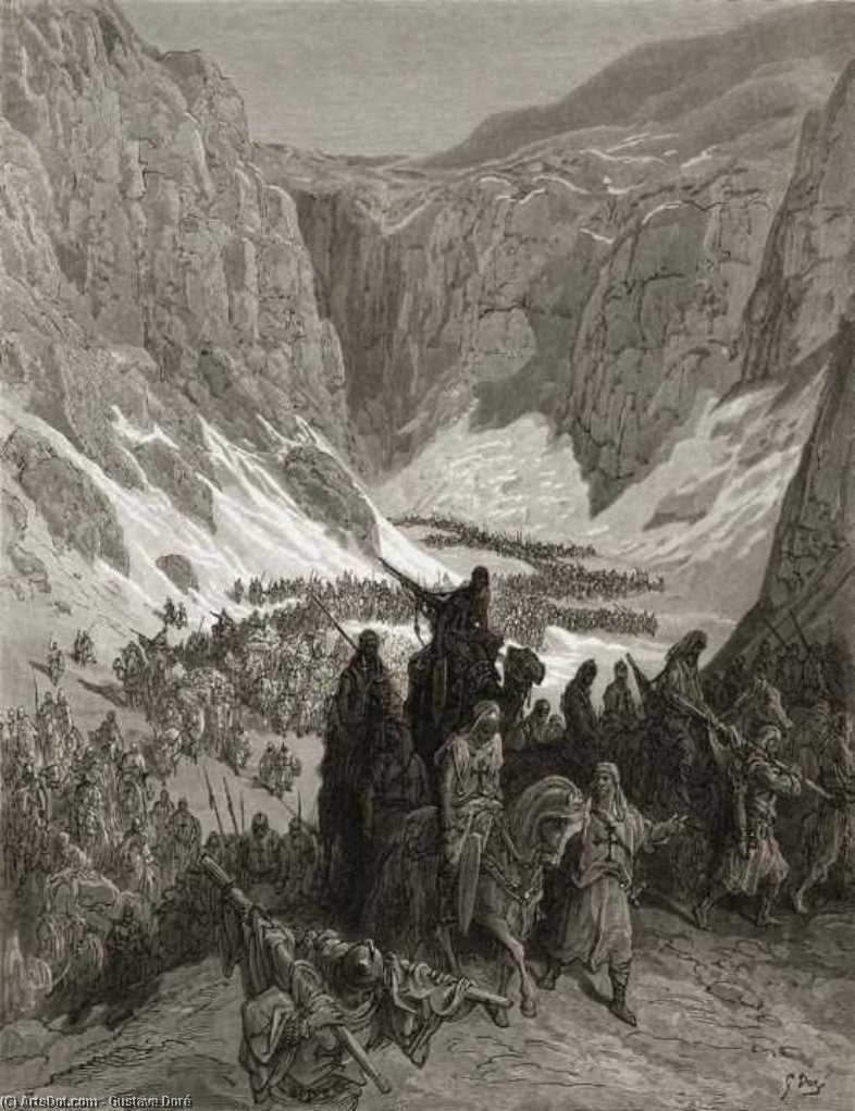 El Ejército Cristiano En Las Montañas De Judea — Paul Gustave Doré