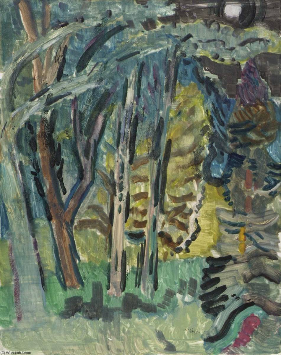 Night Woods With Touch Of Moonlight — Karl Schrag