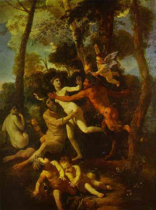 Nymph Syrinx Pursued By Pan — Nicolas Poussin