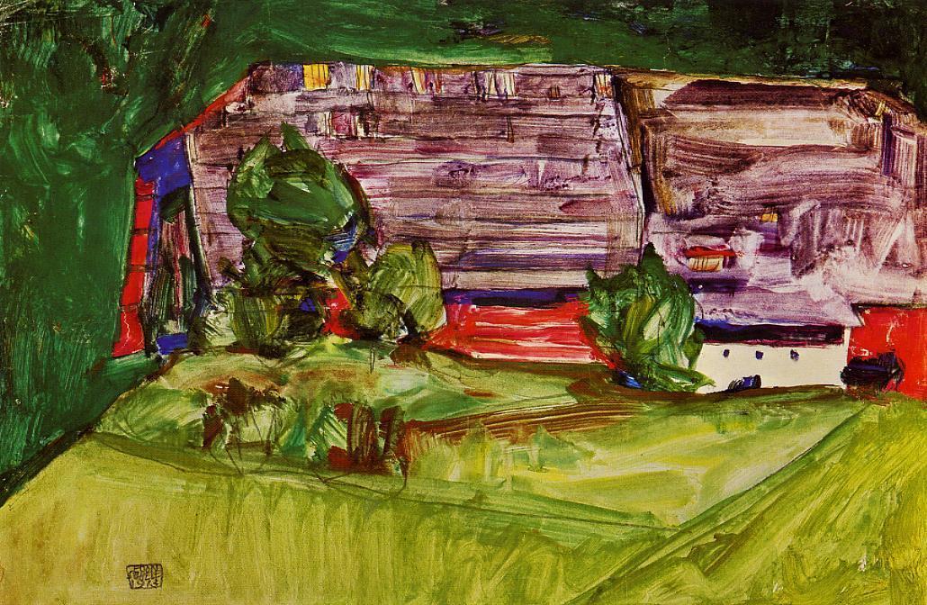 Peasant Homestead In A Landscape — Egon Schiele