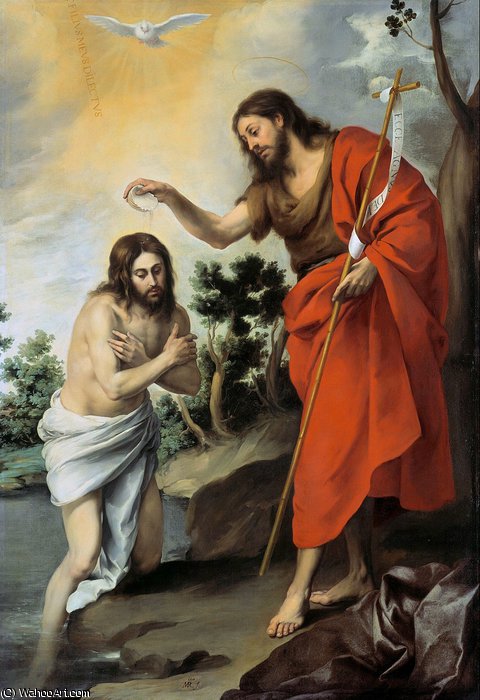 The Baptism Of Christ — Bartolomé Esteban Murillo