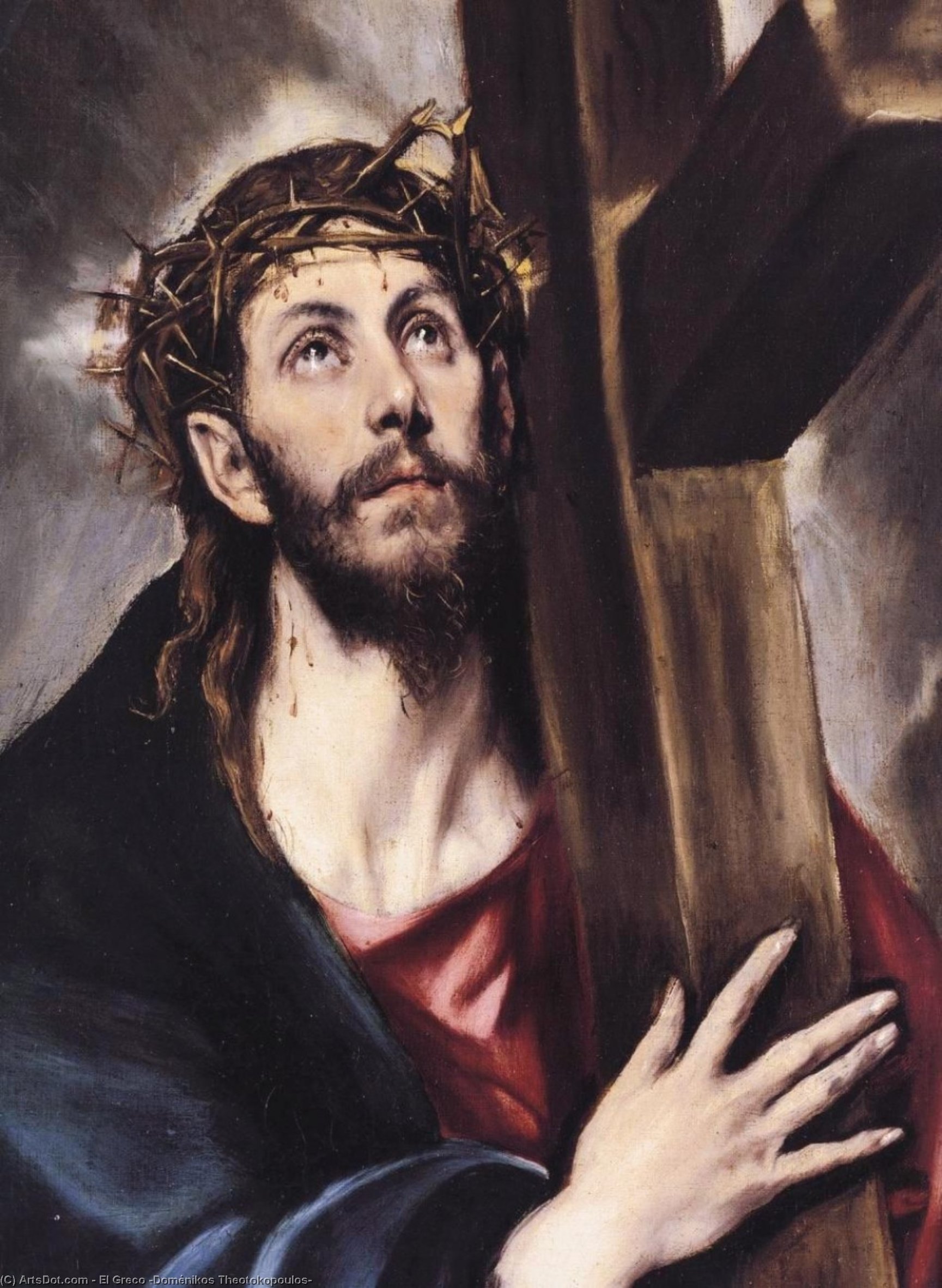 Christ Carrying The Cross (detail) — El Greco