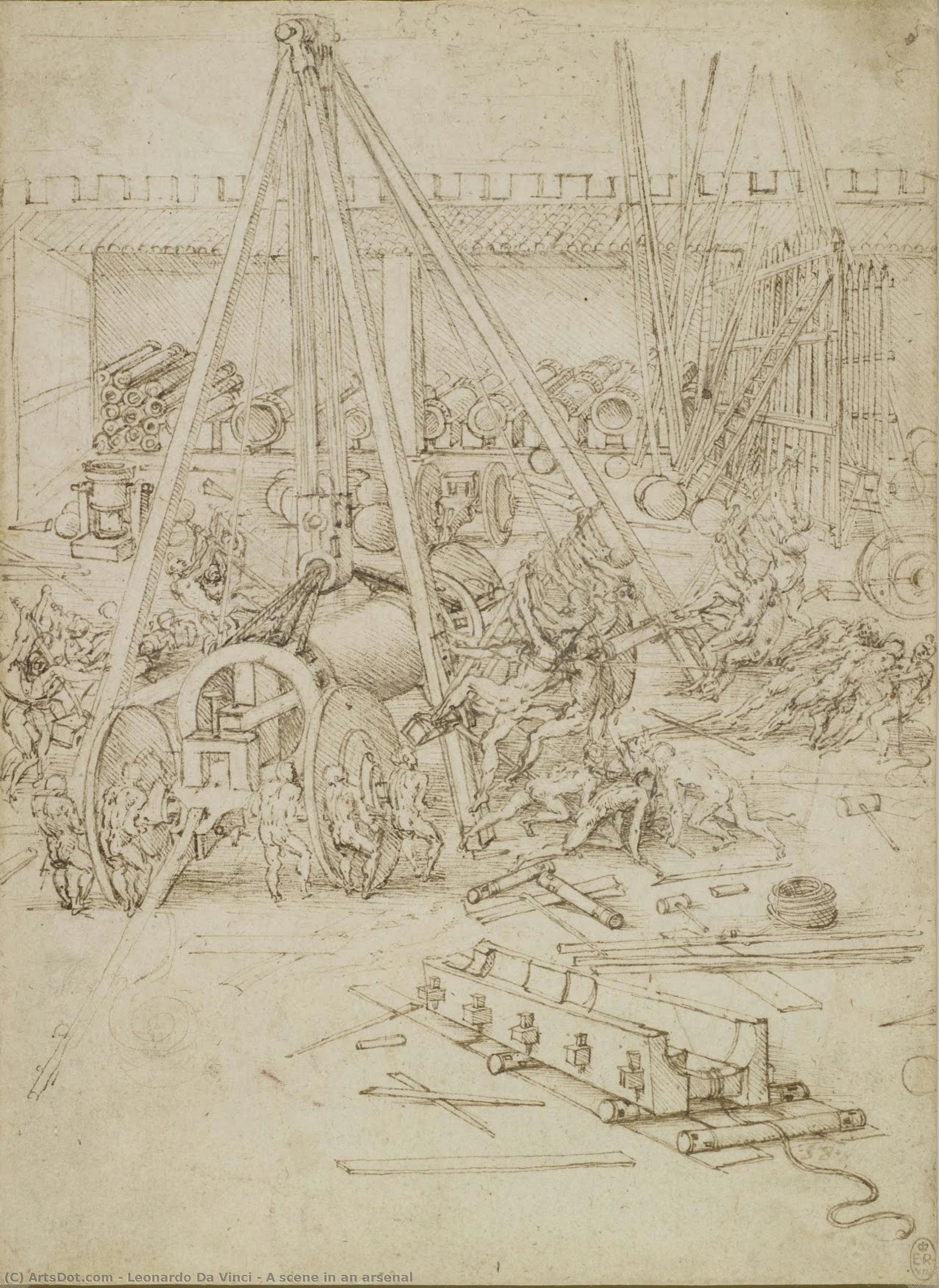 A Scene In An Arsenal — Leonardo Da Vinci