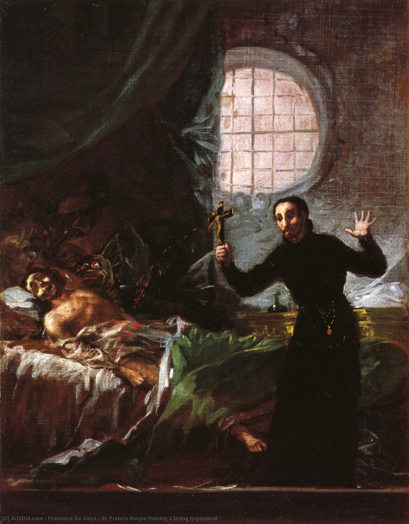 St. Francis Borgia Helping A Dying Impenitent — Francisco José De Goya Y Lucientes