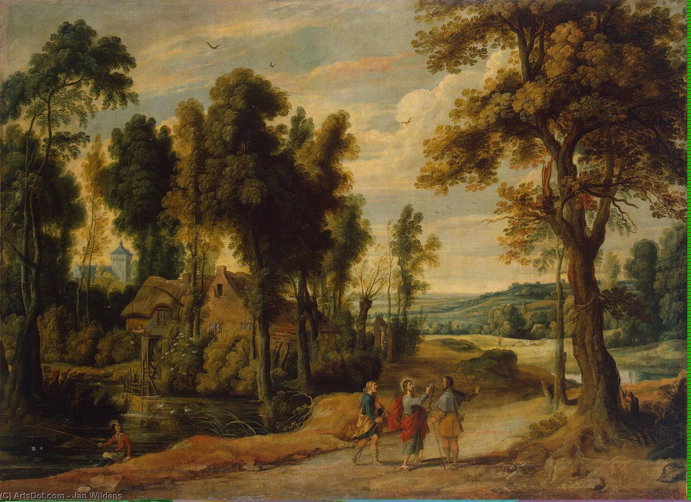 Landscape With Christ And His Disciples On The Road To Emmaus — Jan Wildens
