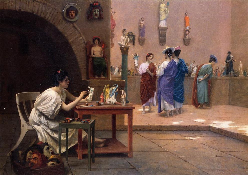 Painting Breathes Life Into Sculpture (also Known As Tanagra's Studio) — Jean-léon Gérôme