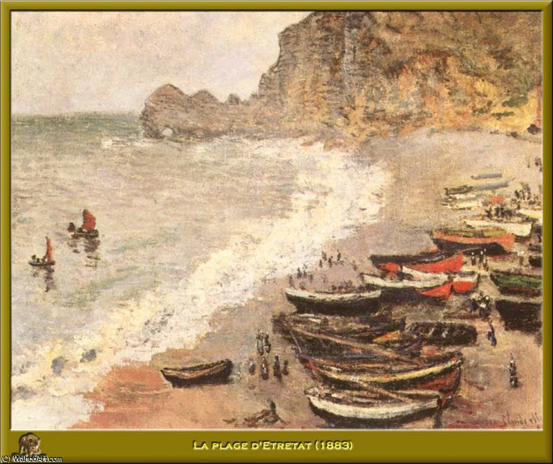 La Plage D_etretat — Claude Monet