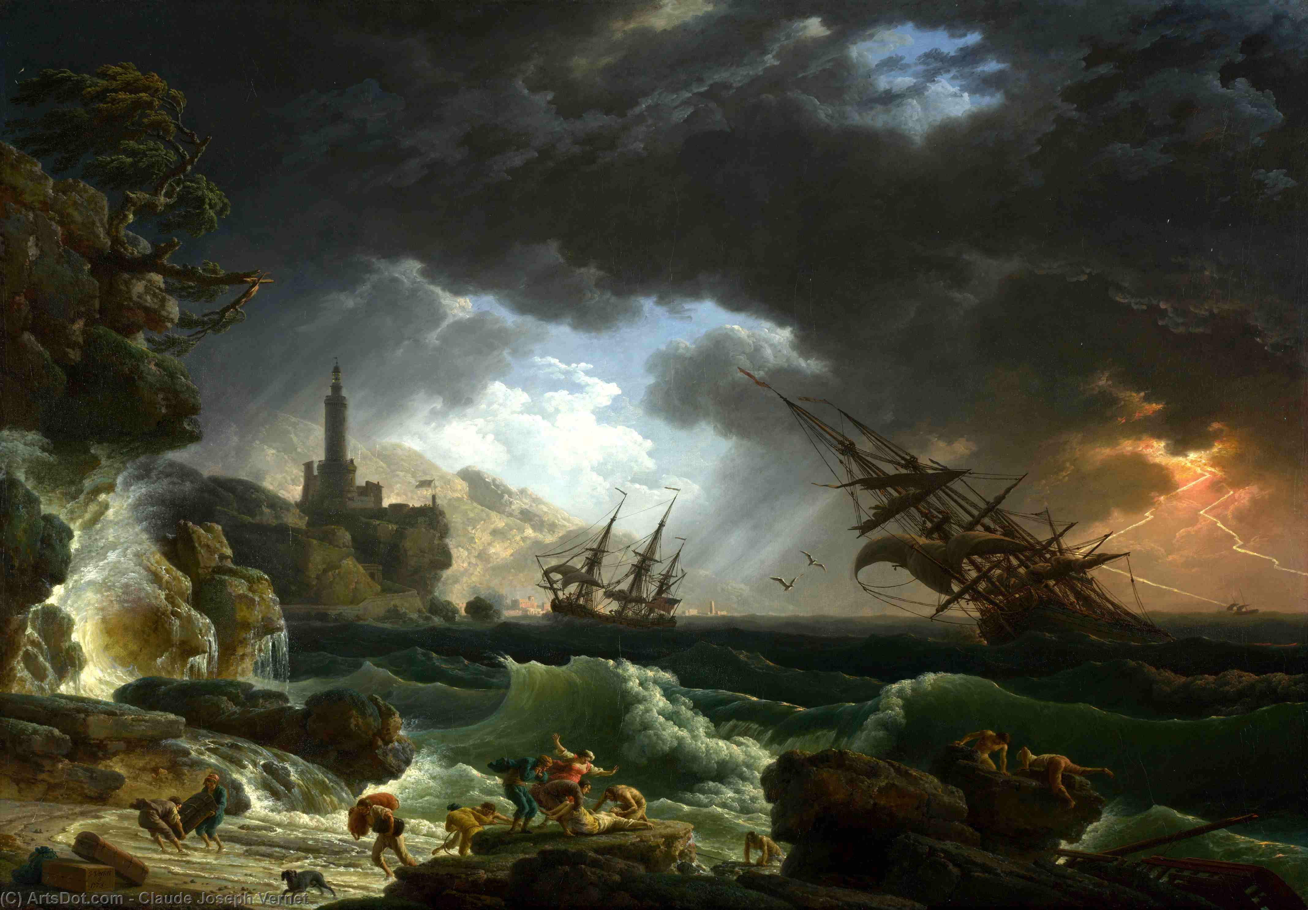 A Shipwreck In Stormy Seas — Claude-joseph Vernet