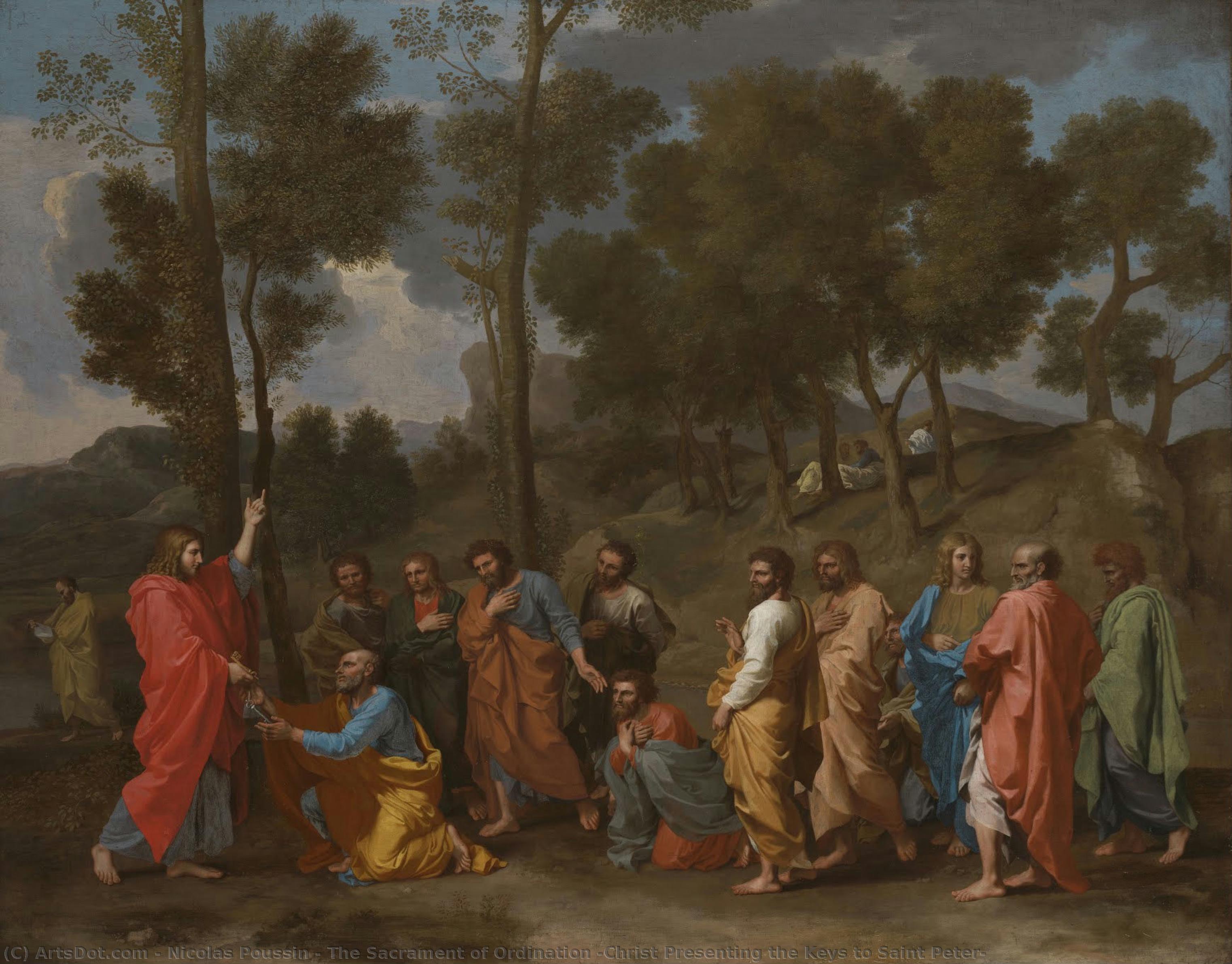 The Sacrament Of Ordination (christ Presenting The Keys To Saint Peter) — Nicolas Poussin