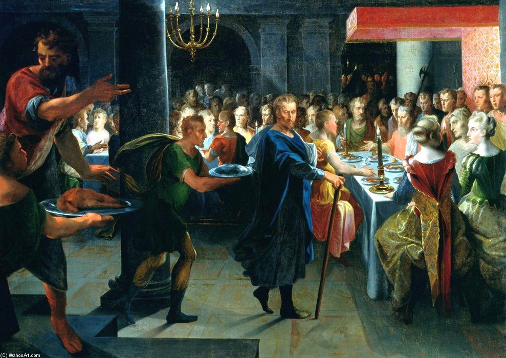 Dicé Offrant Un Banquet À Francus — Toussaint Dubreuil