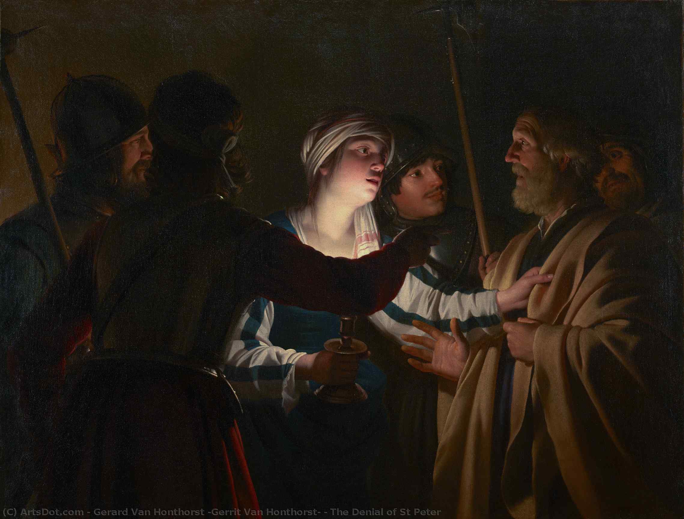 The Denial Of St Peter — Gerard Van Honthorst