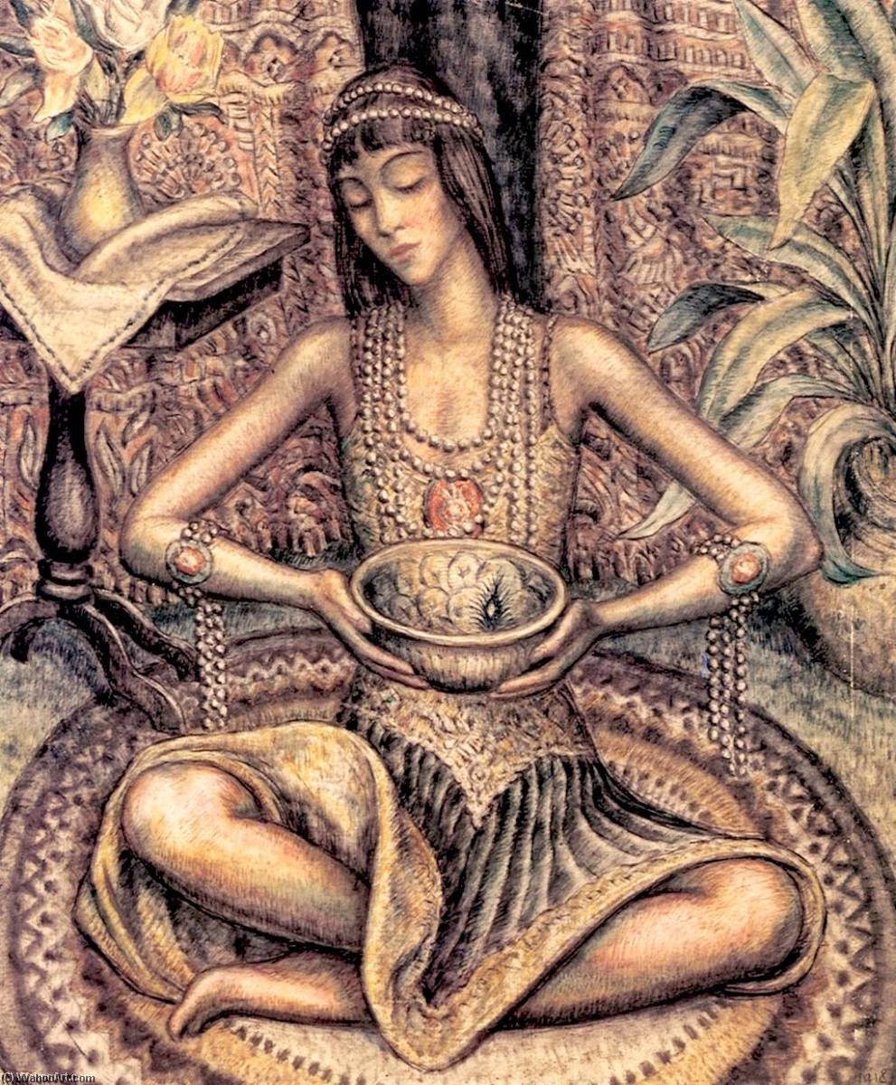 Girl In Costume With Bowl — Middleton Manigault