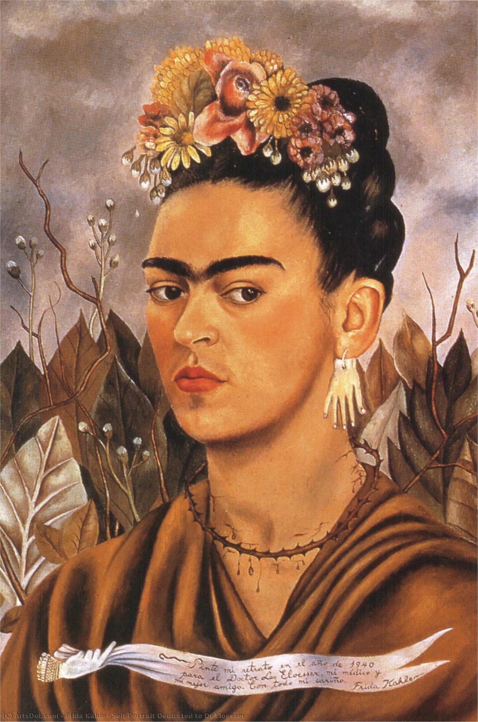 Self Portrait Dedicated To Dr Eloesser — Frida Kahlo