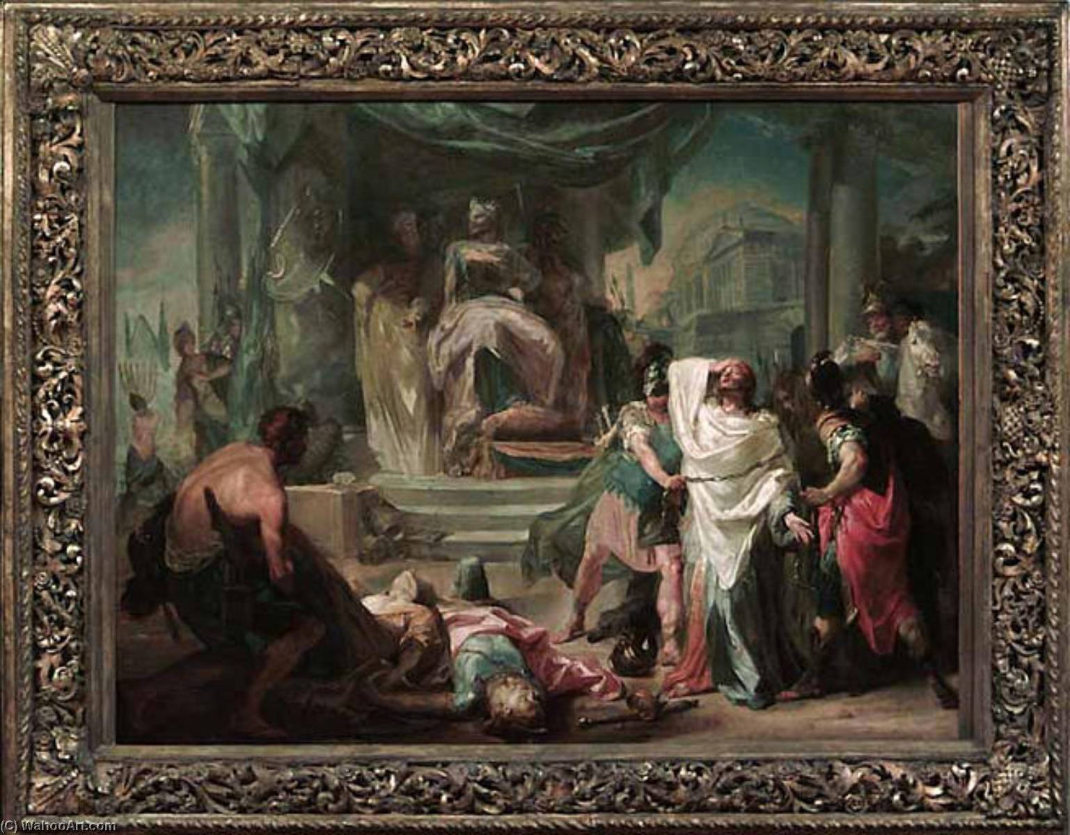 Nabuchodonosor Et Sedecias — Gabriel Jacques De Saint Aubin