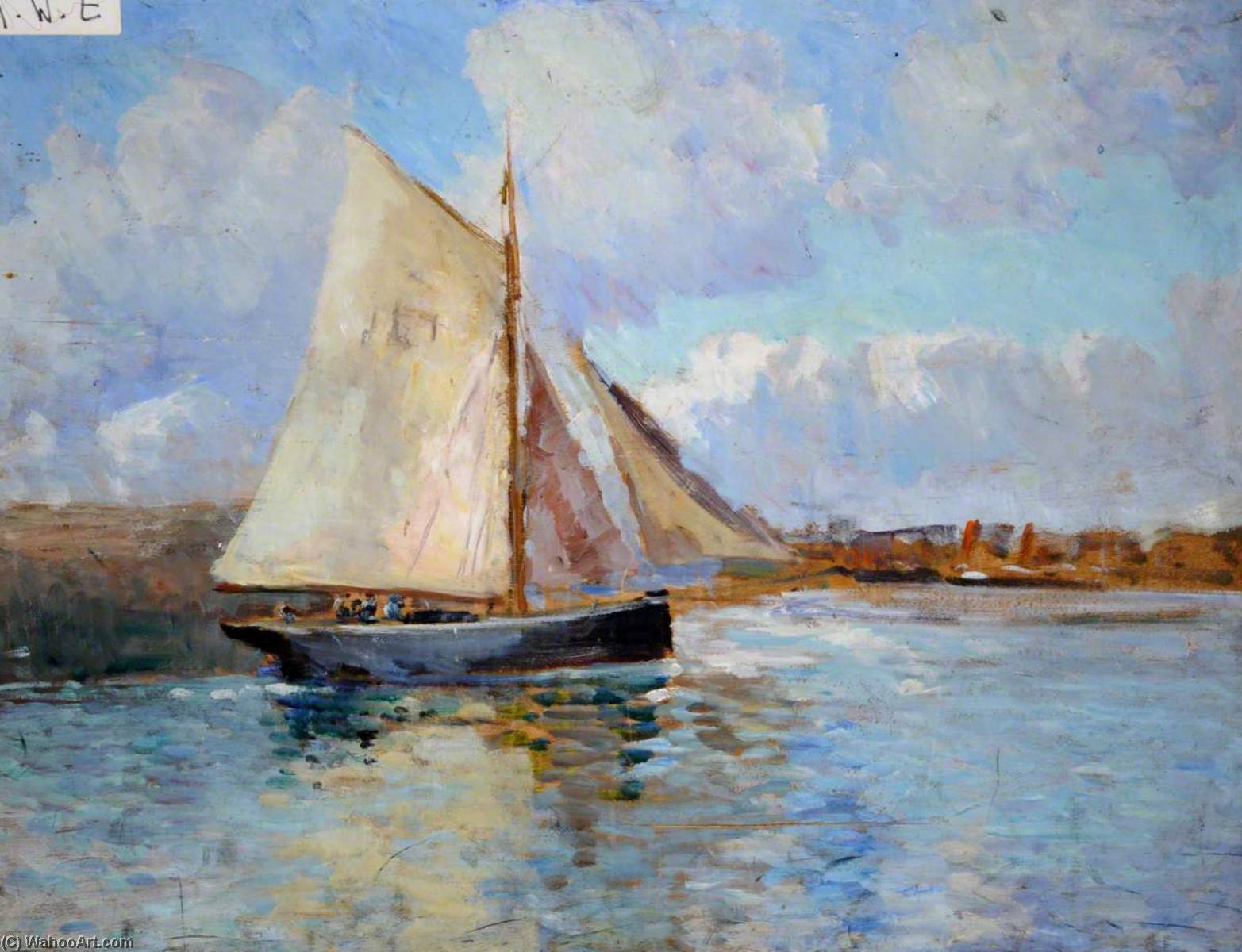 Sailing Boat (verso) — Francis William Synge Le Maistre